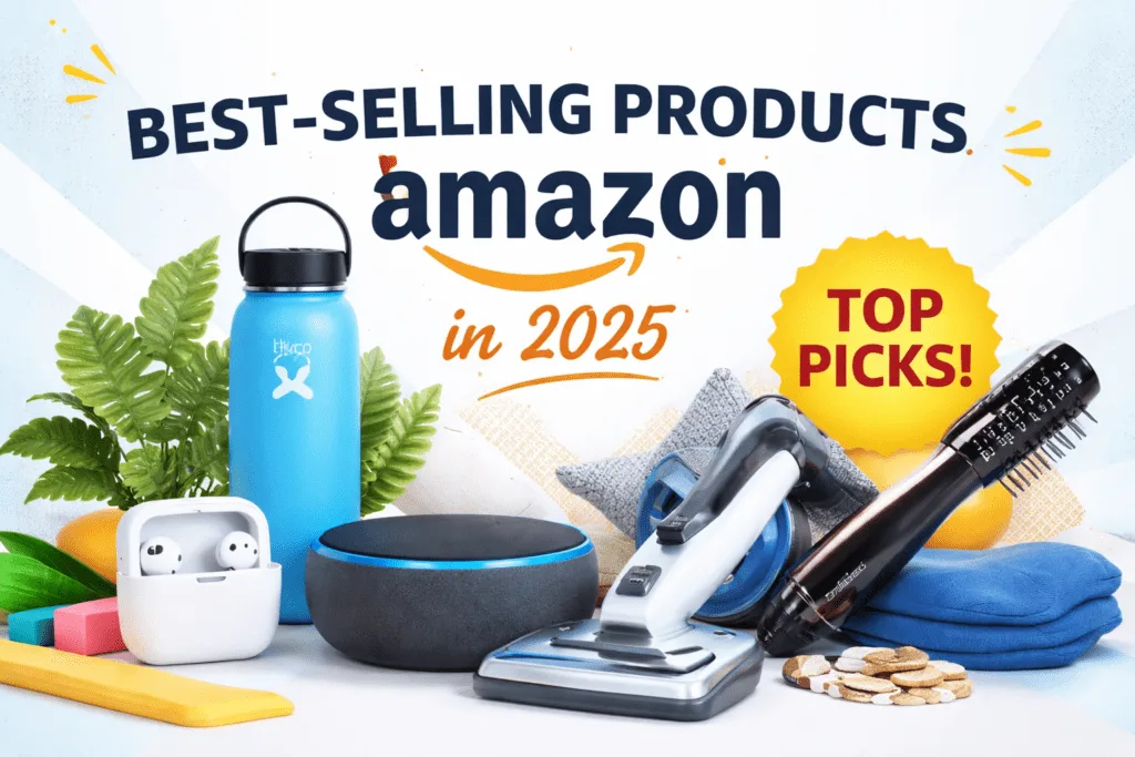 Best-selling products on Amazon in the USA in 2025 featuring top-rated everyday items